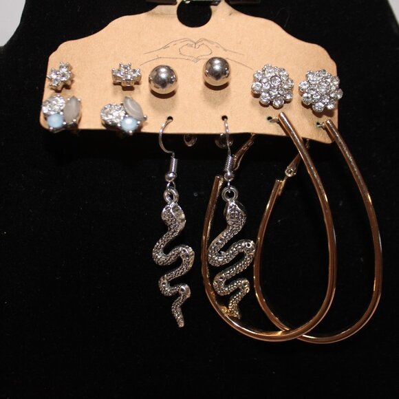 Source Unknown Jewelry - Two Dangle Earrings and Four Studs